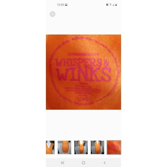 WHISPERS & WINKS ORANGE V-NECK DRESS SZ.28 EUC. - Picture 6 of 6